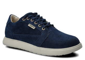 Široké dámske poltopánky NAGABA 626 modrá velúrové koža